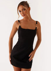 Aretha Mini Dress Black