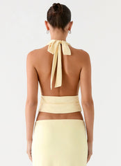 Ashi Cowl Top Yellow
