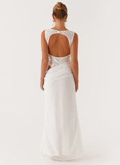 Above Ground Sequin Maxi Dress White