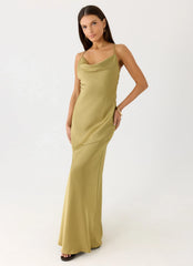 Darius Maxi Dress Green Olive