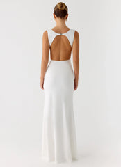 Cherry Sky Maxi Dress White