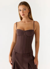 Ania Corset Top - Chocolate
