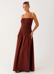 Brooke Maxi Dress Chocolate
