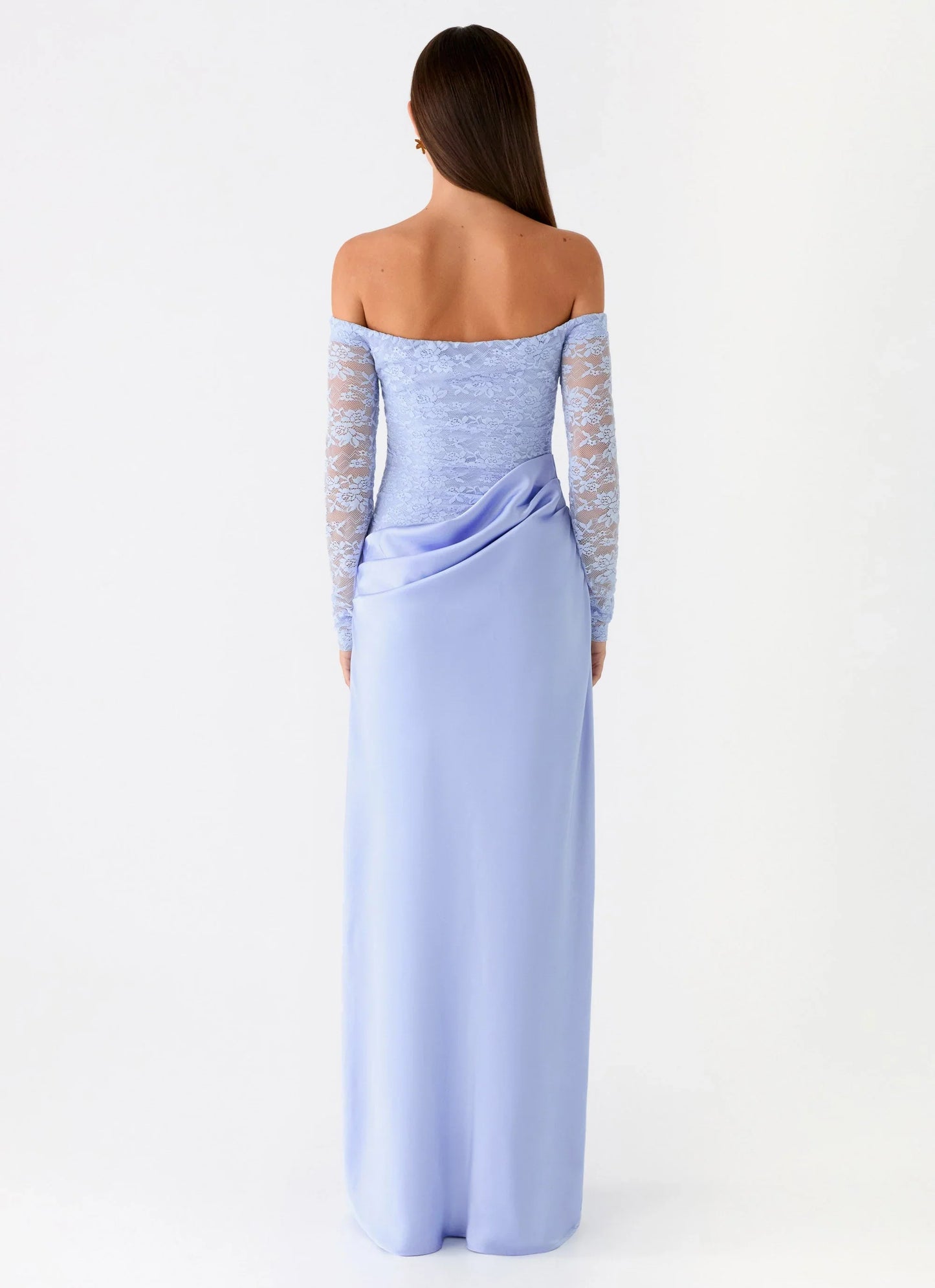 Burke Off Shoulder Maxi Dress Blue