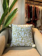 Foxglove Green Decorative Pillow Cover