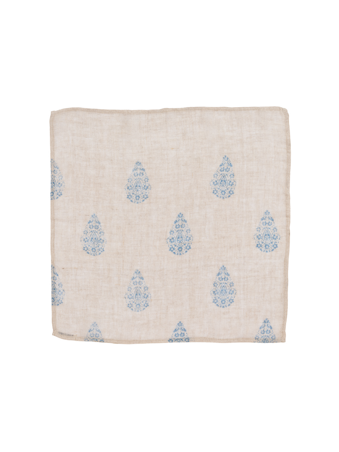 Henna Blue Sheer Linen Napkin Set