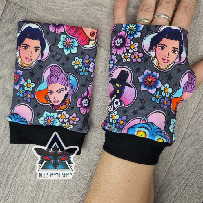 K pop Demon Hunters fingerless gloves