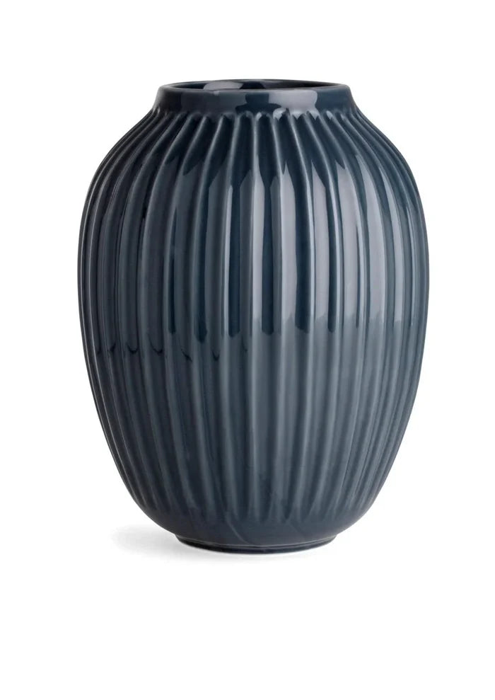 Nocturne Fluted Blue Vase