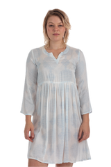 Pale Blue Manali Medallion Viscose Dress