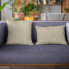 Plutus Oyster Solid Shiny Velvet Luxury Throw Pillow - Plutus Brands