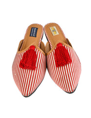 Red Pinstripe Babouche