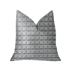 Silverton Silver Artificial Leather Luxury Throw Pillow - Plutus Brands